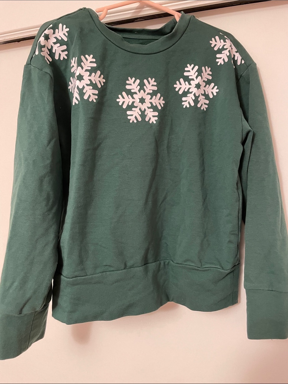 Taylor Joelle Green Snowflake Sweatshirt
